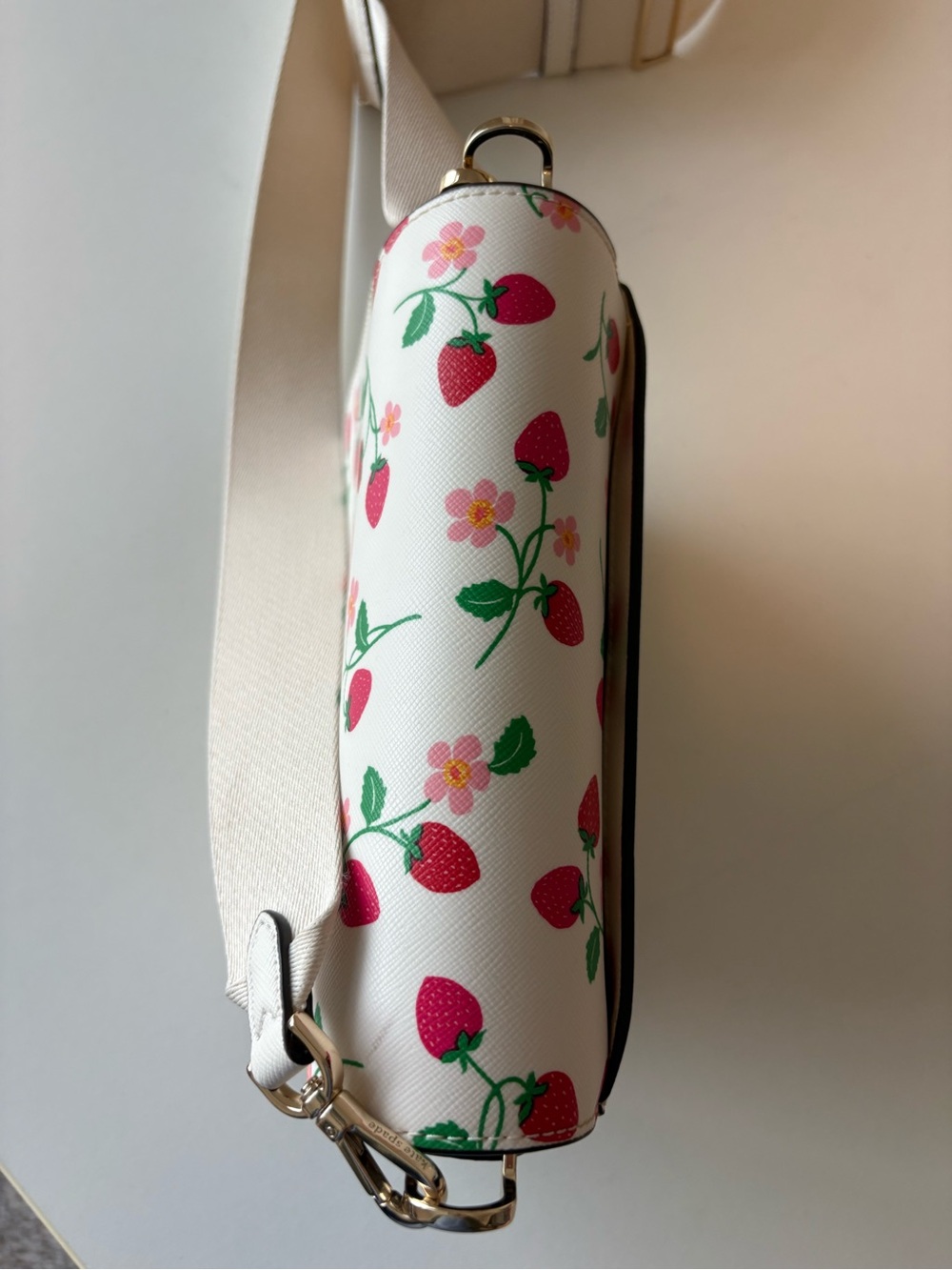 Kate Spade Strawberry Vine Crossbody Saddle Bag - Picture 5 of 13